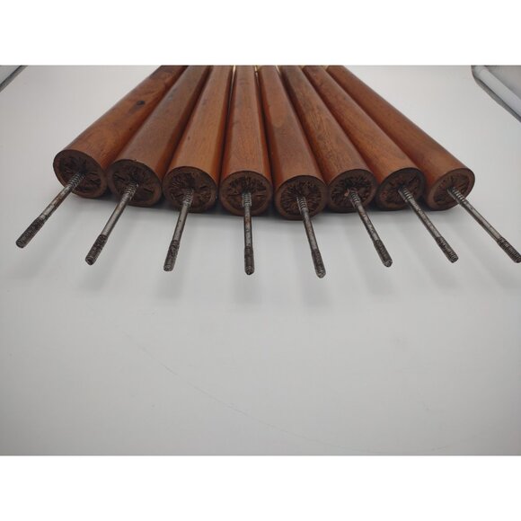 Vintage Set of 8 Mid Century Modern 11.75" Wood Tapered Coffee Table Legs, READ - Picture 6 of 17